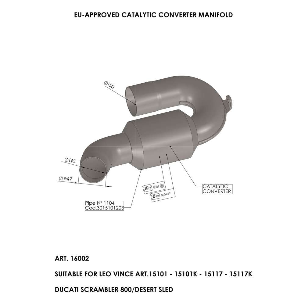 SBK EU-APPROVED CATALYTIC CONVERTER MANIFOLD von LeoVince