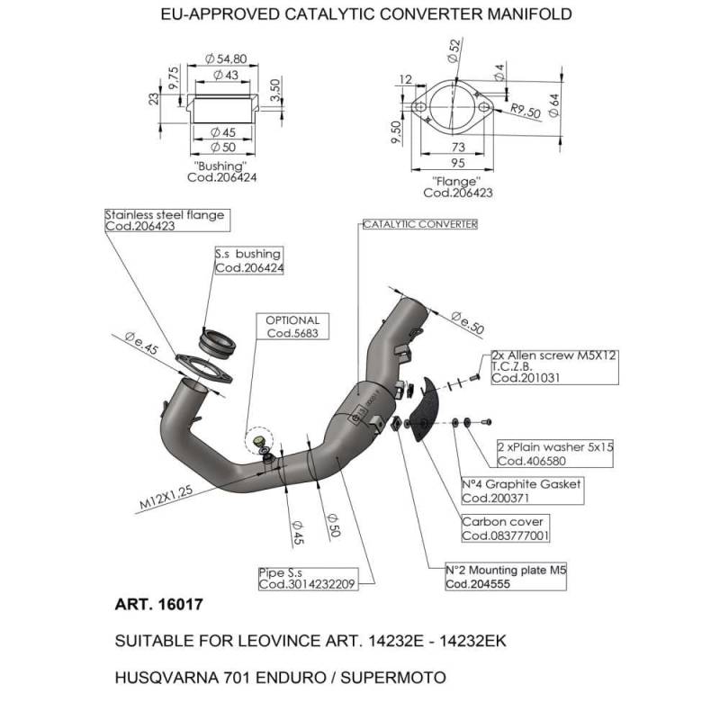 SBK EU-APPROVED CATALYTIC CONVERTER MANIFOLD von LeoVince