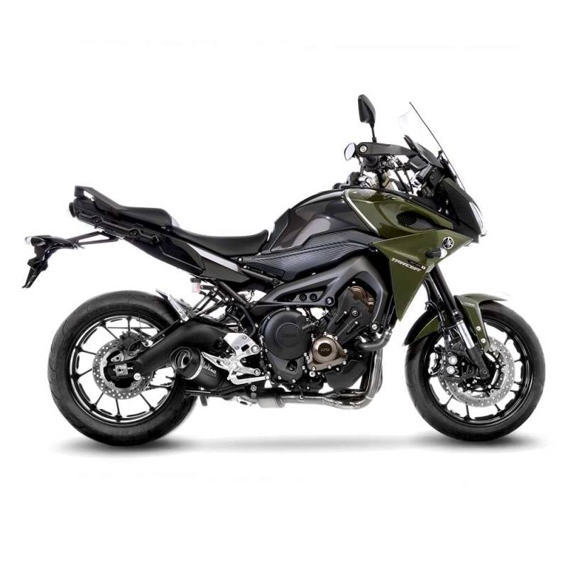 SBK LV ONE EVO 3/1 YAMAHA MT-09/SP/TRACER/TRACER GT/XSR 900 INOX BLACK with catalyst von LeoVince