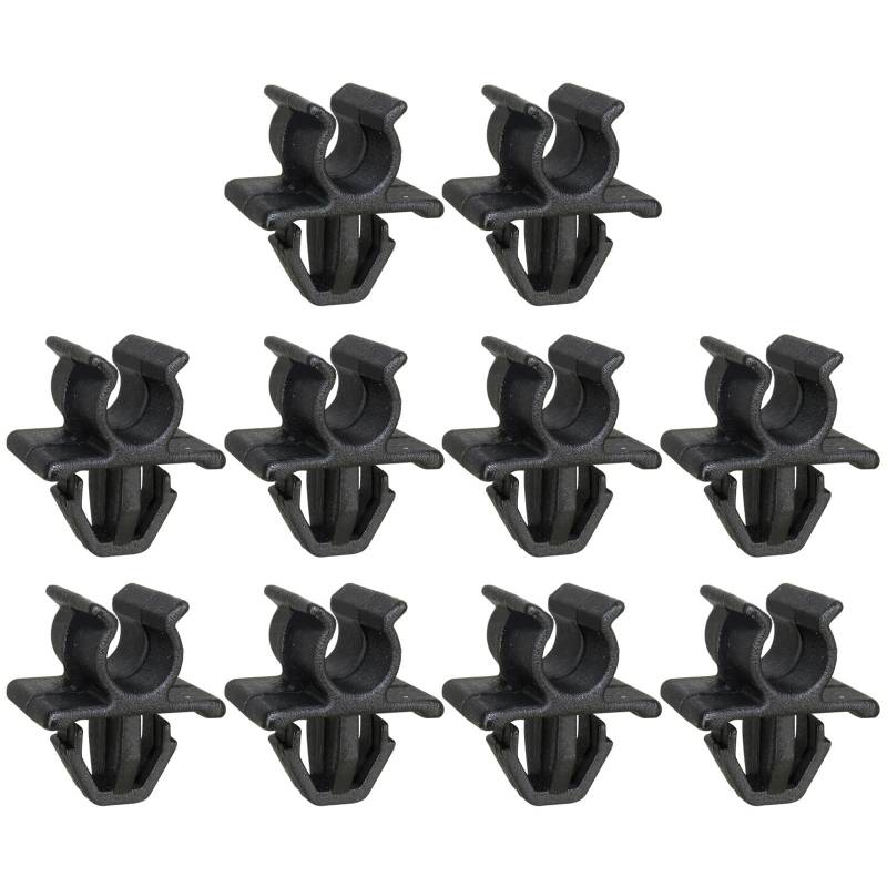 Lerpwige 10pcs Car Black Hood Requent Stange Nietschnüre Schnallen Für Qashqai Dualis J10 D40 von Lerpwige