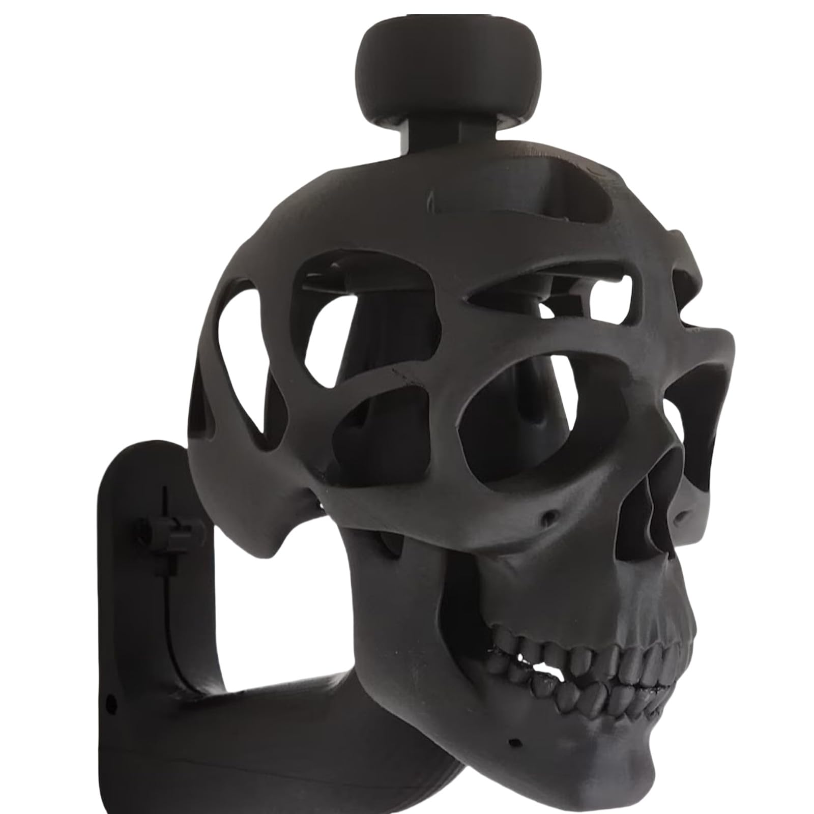 Lerpwige Motorradhelm-Präsentationsständer für Motorradhelme, 3D-Totenkopf-Form, Helmständer, Wandhalterung von Lerpwige