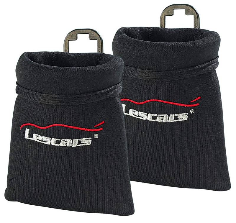 Lescars Brillenablage Auto: 2er-Set Neopren-Smart-Pockets - Die praktischen Taschen im Auto (Brillenhalter Auto Armaturenbrett, Brillenhalter Auto selbstklebend, Autositz Organizer) von Lescars