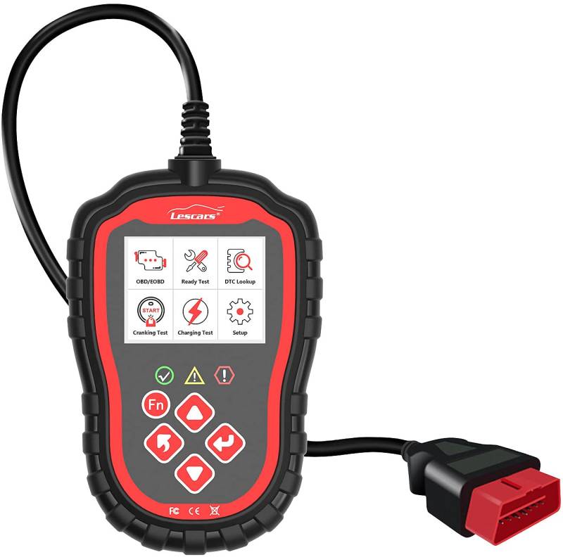 Lescars OBD Diagnosegerät: OBD2-Diagnosegerät OD-450 mit 6,1-cm-Farbdisplay (2,4"), bis 300 Codes (Diagnosegerät Kfz, Auto Diagnosegerät, Lesegerät) von Lescars