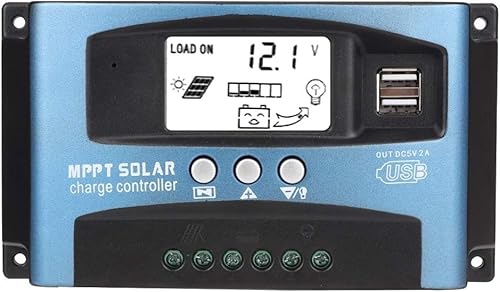 LetCart Solar Laderegler, 40/50/60/100A Solar Dual USB LCD Display, Laderegler, Solarmodulregler, Laderegler von LetCart