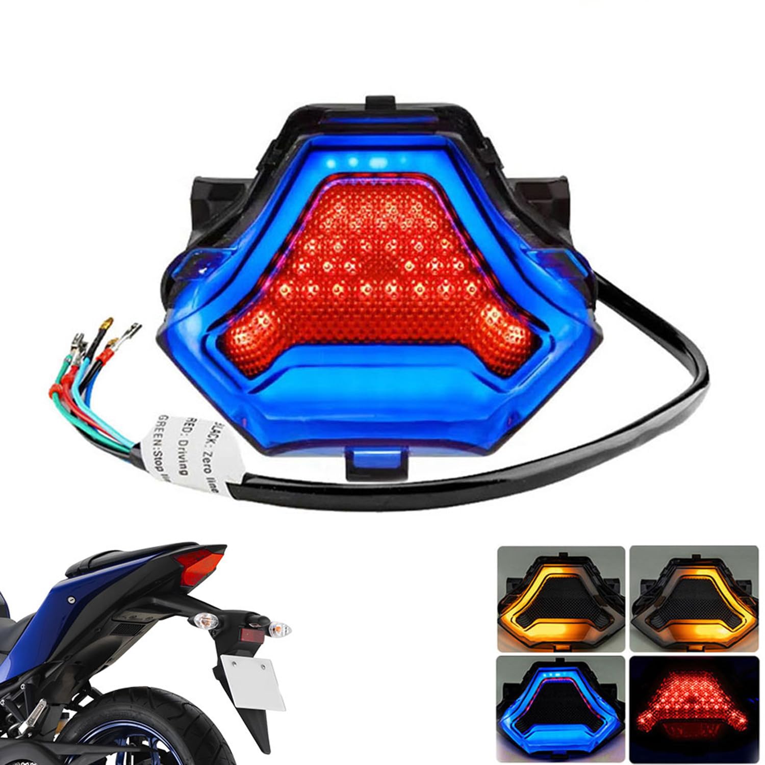 Für MT07 2013-2017 MT03 MT25 2015-2022 R3 R25 2015-2022 Motorrad Bremsrückleuchten mit LED Blinker Licht Blinkerlampe von Letgoing