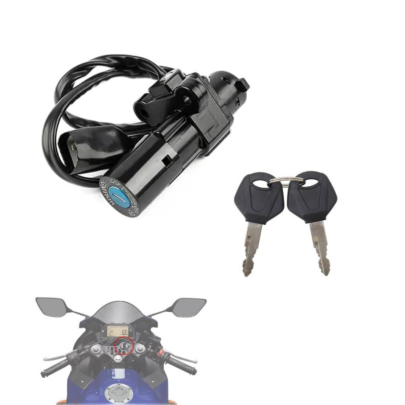 Motorrad Kraftstofftankschloss Elektrisches Türschloss Set Schloss Zündschalter für YZF-R25/R3 2015 2016 2017 2018 2019 Tankdeckel Sitzschloss Schlüssel von Letgoing