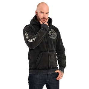 Lethal Threat Riding Gorilla Zip-Hoodie MOTORRAD HOODIE Schwarz von Lethal Threat