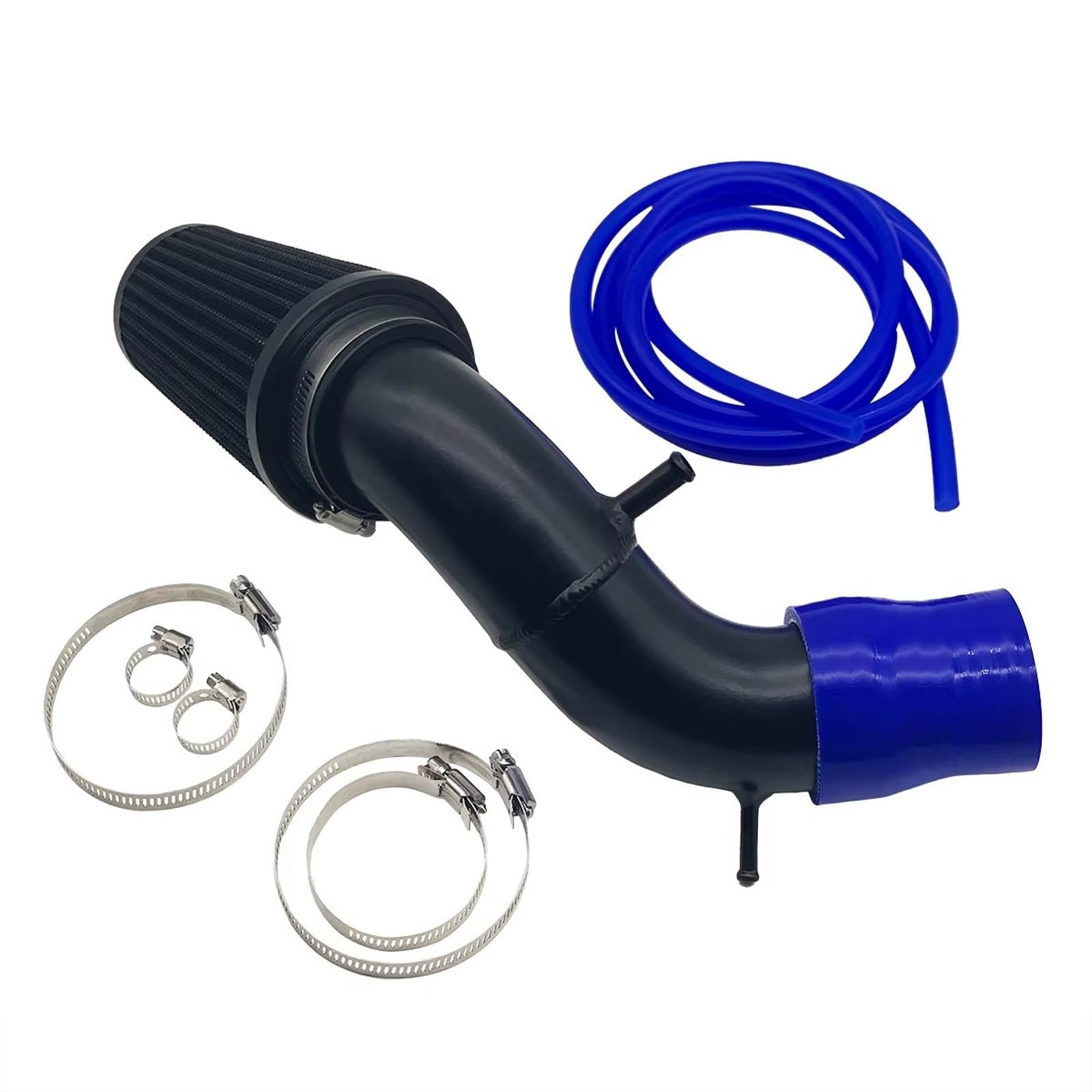 Ansaugschlauch Lufteinlass-Kit Lufteinlass-Hochfluss-Zufuhrsystem In Airbox-Position Für Abarth 500 595 695 Auto Luft Einlass(Blue Silicone Hose) von Lhdktee