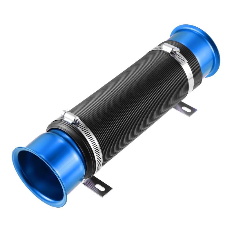 Ansaugschlauch Luftkanalschlauch, Kaltluft-Turbo-Ansaugrohr, Flexibel, 76 Mm, 7,6 cm, Universell Verstellbares Auto-Ansaugluftrohr Auto Luft Einlass(Blau) von Lhdktee