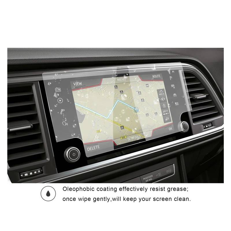 GPS Displayschutzfolie 8 Zoll Auto Navigation Touch Center Screen Protector Für Ateca Für FR 2020 Auto Innen Ateca Zubehör Gehärtetem Glas Film Instrumententafel Schutzfolie von Lhdktee