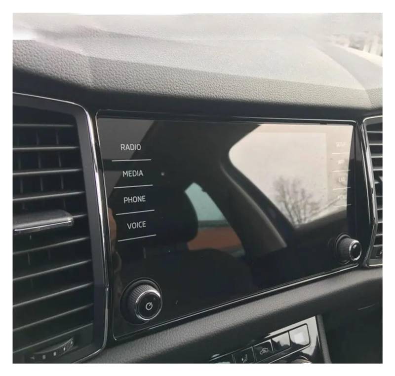 GPS Displayschutzfolie 8 Zoll Für Skoda Für Kodiaq Für Karoq 2017-2019 Gehärtetem Glas Auto Navigation Screen Protector Display Film LCD Schutzhülle 2018 Instrumententafel Schutzfolie von Lhdktee