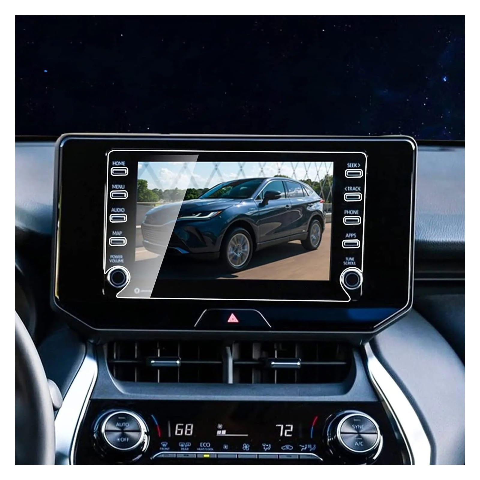 GPS Displayschutzfolie 8-Zoll-Touchscreen-Infotainment-Display, Navigation, Gehärtetes Glas Displayschutzfolie Für Toyota Für Venza 2021 2022 Für Venza XU80 LE Für XLE Instrumententafel Schutzfolie von Lhdktee