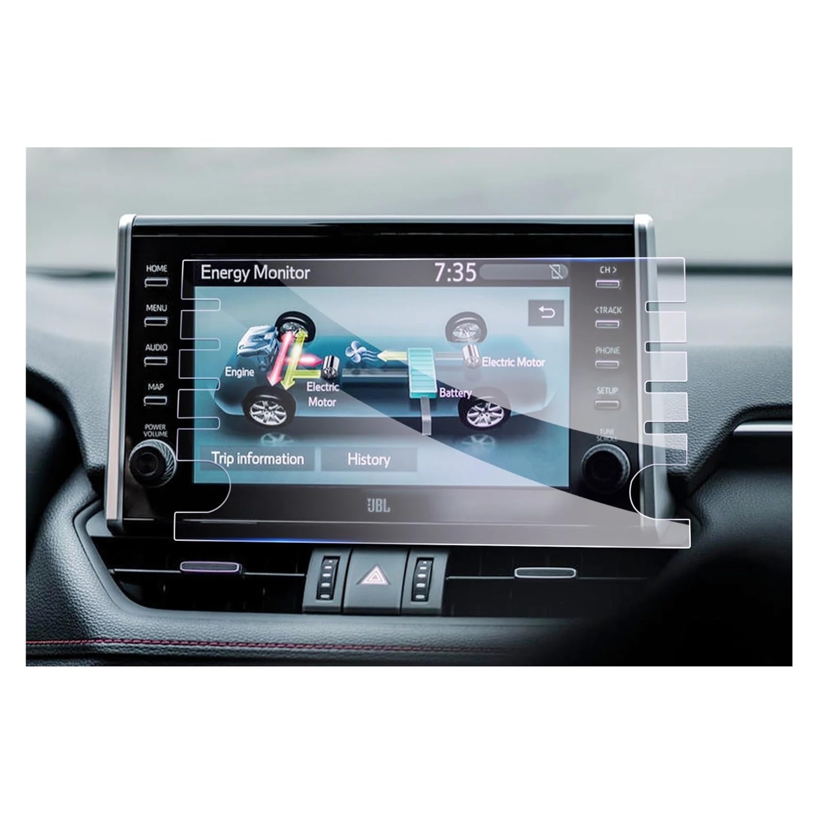 GPS Displayschutzfolie AR Navigation Touchcenter Displayschutzfolie Aus Gehärtetem Glas Für Toyota Für RAV4 2020–2022 9 Zoll CAuto-Innenzubehör Instrumententafel Schutzfolie(9-Inch) von Lhdktee