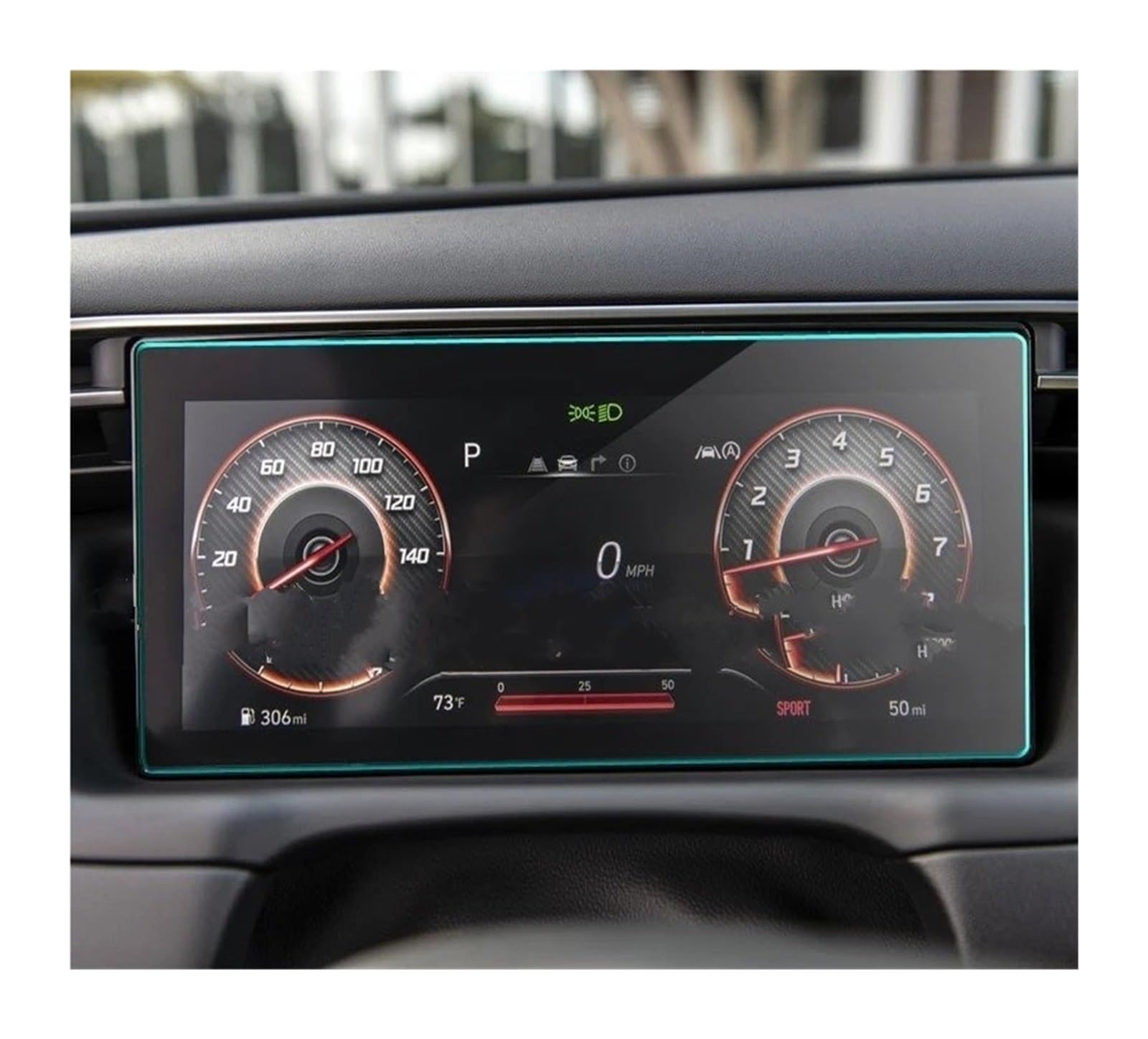 GPS Displayschutzfolie Auto GPS Navigation Gehärtetem Glas Für Hyundai Für Tucson Für Highlander 2021 10,25 Zoll Dashboard LCD Screen Schutz Film Instrumententafel Schutzfolie(for Instrument) von Lhdktee