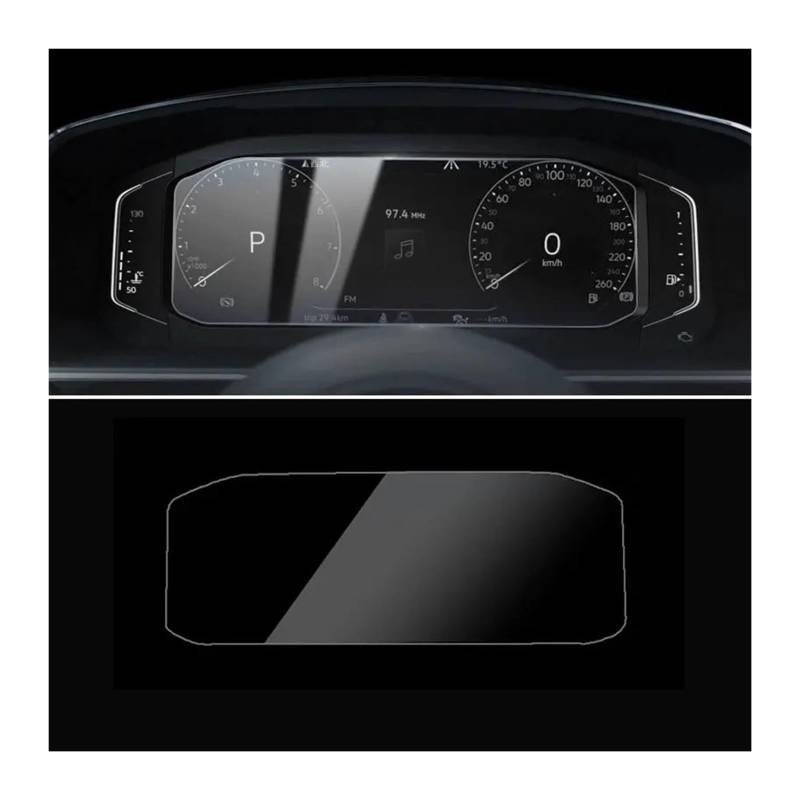 GPS Displayschutzfolie Auto GPS Navigation Gehärtetem Glas Screen Protector Stahl Portective Film Für VW Für Tiguan Mk2 2016 2017 2018 Zubehör Instrumententafel Schutzfolie(for Instrument) von Lhdktee