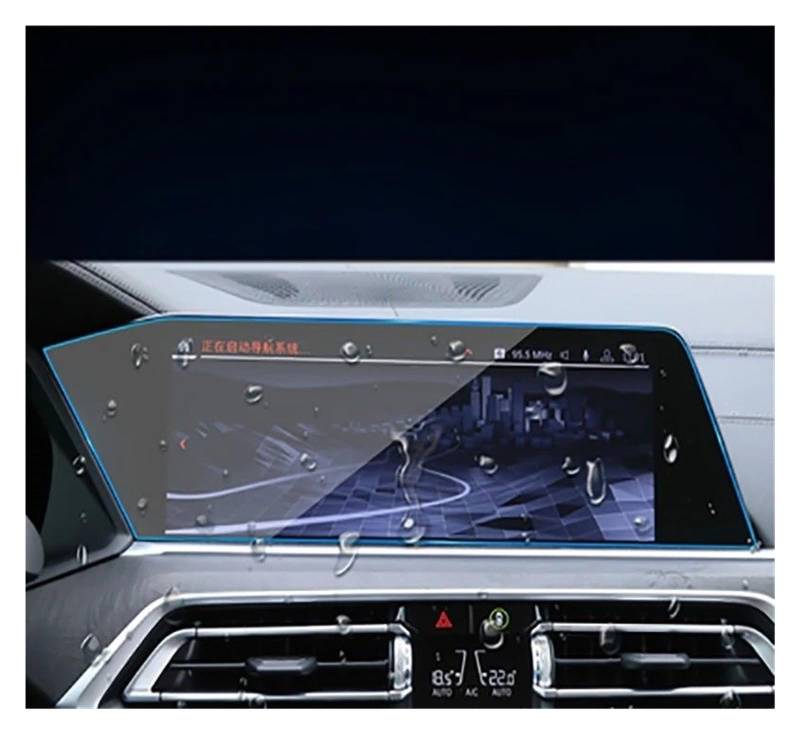 GPS Displayschutzfolie Auto Navigation Screen Protector Instrument Dashboard Gehärtetes Glas Schutz Film Für X5 Für X6 Für X7 G05 G06 G07 2019 2020 Instrumententafel Schutzfolie(Dashboard) von Lhdktee