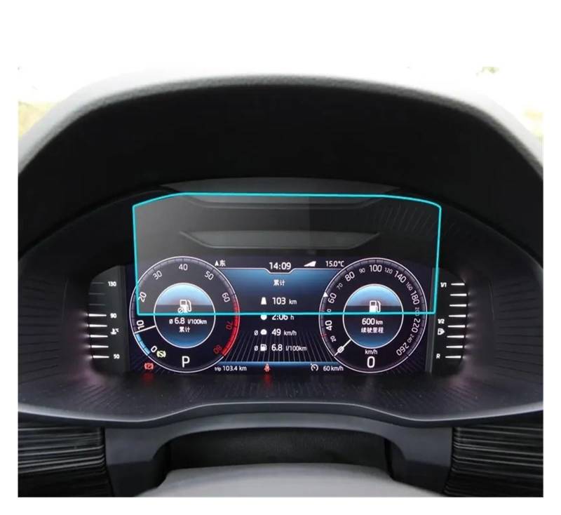 GPS Displayschutzfolie Auto Screen Protector Gehärtetem Glas Für Skoda Für Octavia/für Kodiaq/für Superb Dashboard LCD Instrument Panel Bildschirm 2019 2020 Instrumententafel Schutzfolie von Lhdktee