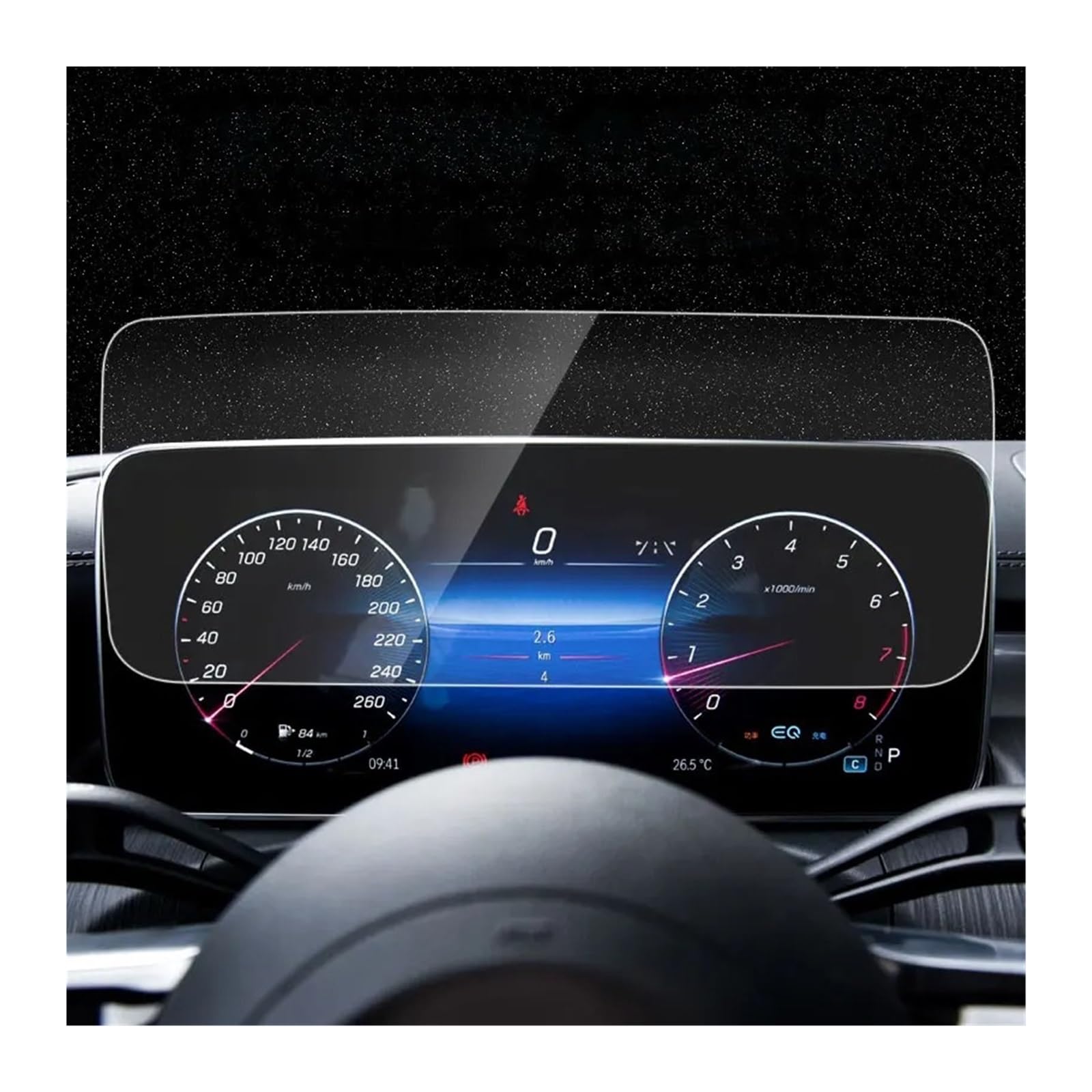 GPS Displayschutzfolie Für Benz Für EQE 350 2022 Auto GPS Und Instrument Panel LCD Bildschirm Gehärtetes Glas Schutz Film Instrumententafel Schutzfolie(Instrument Panel) von Lhdktee