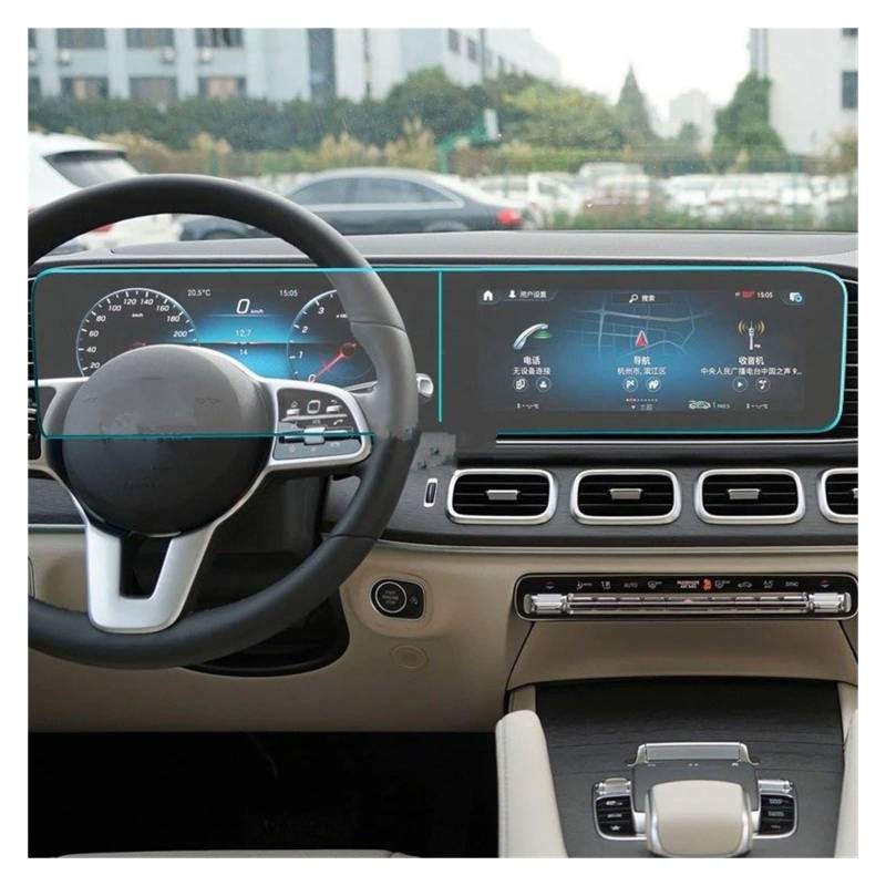 GPS Displayschutzfolie Für Benz Für GLE Für GLS GS Für Glas W167 V167 Für GLE350/450 X167 G463 G500 W222 Auto Navigation Bildschirm Gehärtetes Glas Schutz Film Instrumententafel Schutzfolie von Lhdktee