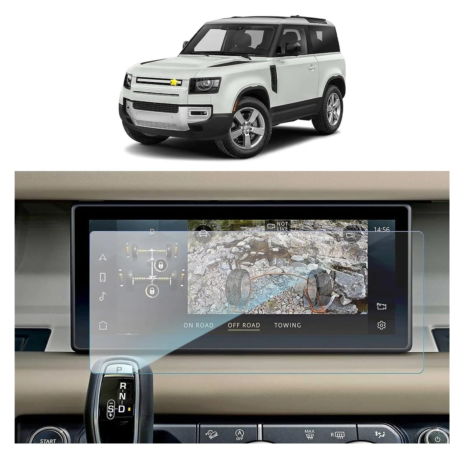 GPS Displayschutzfolie Für Land Für Rover Für Defender 90 110 2020 2021 2022 10 Zoll Auto LCD GPS Navigation Gehärtetem Glas Bildschirm Film Schutz Instrumententafel Schutzfolie von Lhdktee