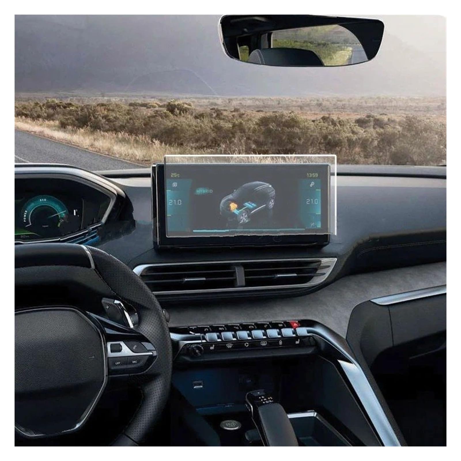 GPS Displayschutzfolie Für Peugeot 3008 2021 Auto Navigation Gehärtetes Glas LCD Screen Schutz Film Aufkleber Dashboard Schutz Zubehör Instrumententafel Schutzfolie(for Instrument) von Lhdktee