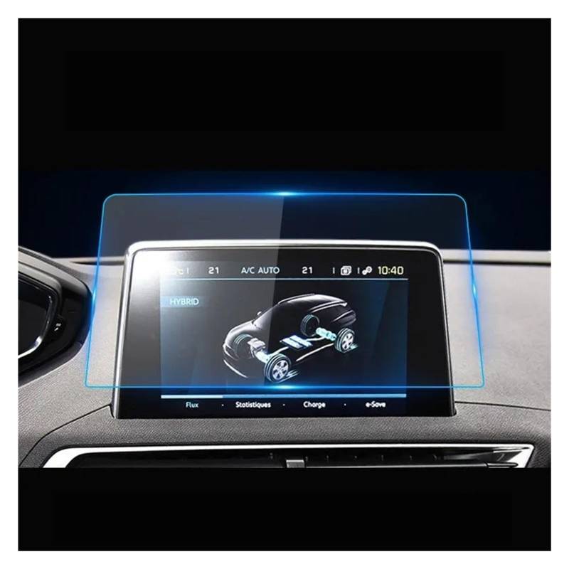 GPS Displayschutzfolie Für Peugeot 3008 5008 3008GT 4008 2017-2020 Schutzfolie Auto GPS Navigation Gehärtetes Glas Displayschutzfolie Instrumententafel Schutzfolie(for GPS) von Lhdktee