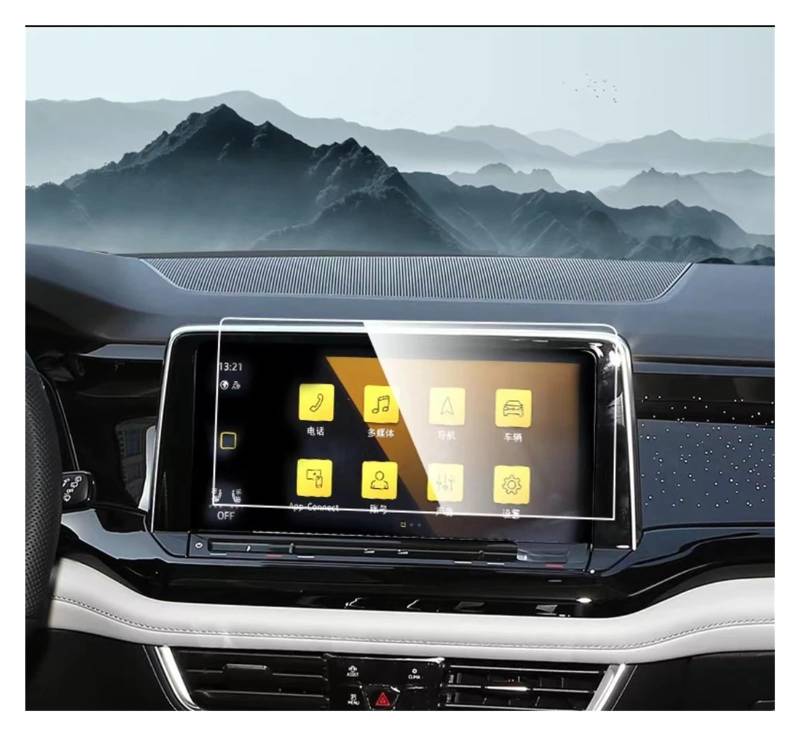 GPS Displayschutzfolie Für VW Für Teramont X 2021-2023 Auto LCD GPS Navigation Gehärtetem Glas Und Dashboard Screen Film Schutz Instrumententafel Schutzfolie(GPS) von Lhdktee