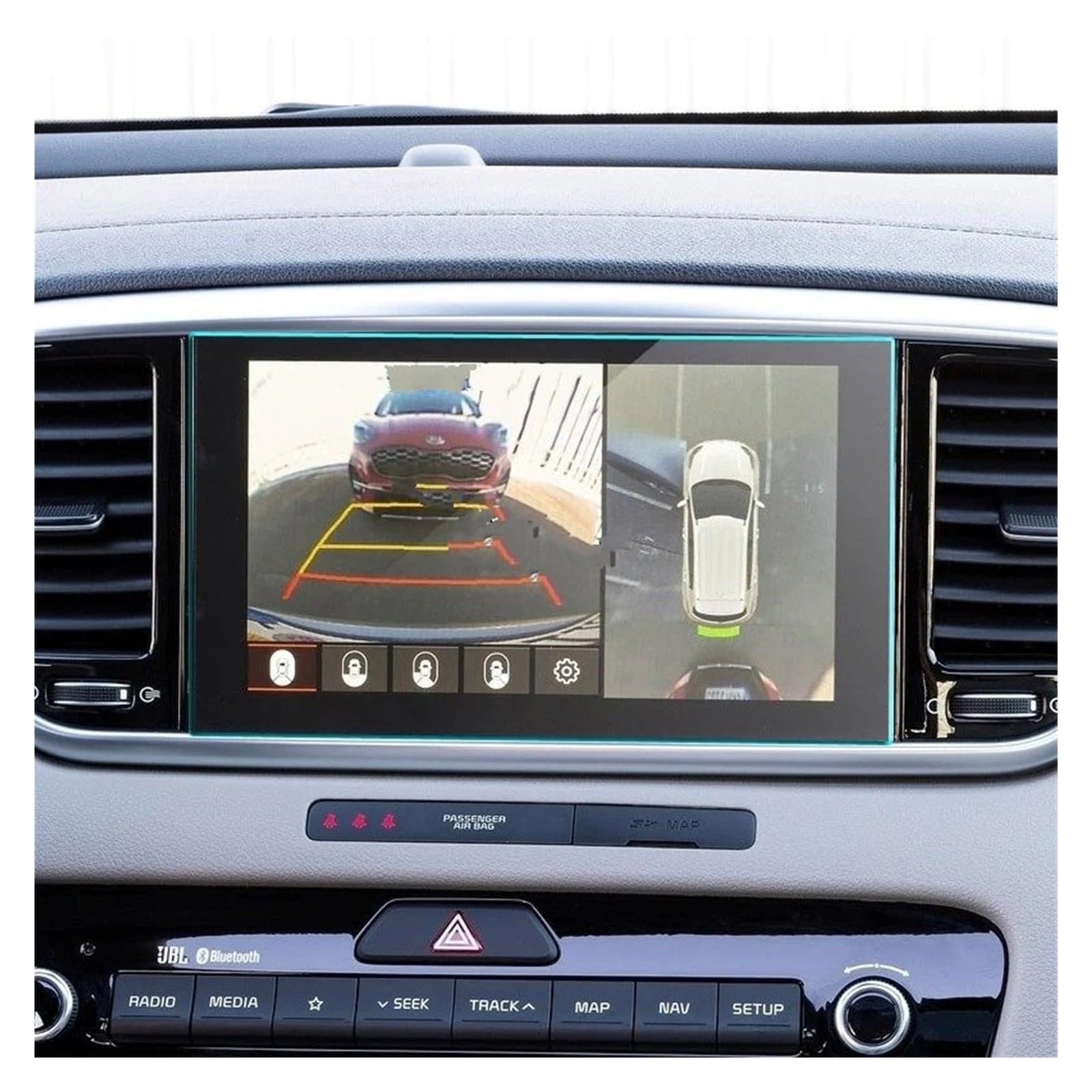 GPS Displayschutzfolie GPS-Display-Schutzfolie Für Kia Für Sportage 4 2016 2017 2018 2019 2020 2021, Gehärtetes Glas Instrumententafel Schutzfolie(150xx90mm) von Lhdktee