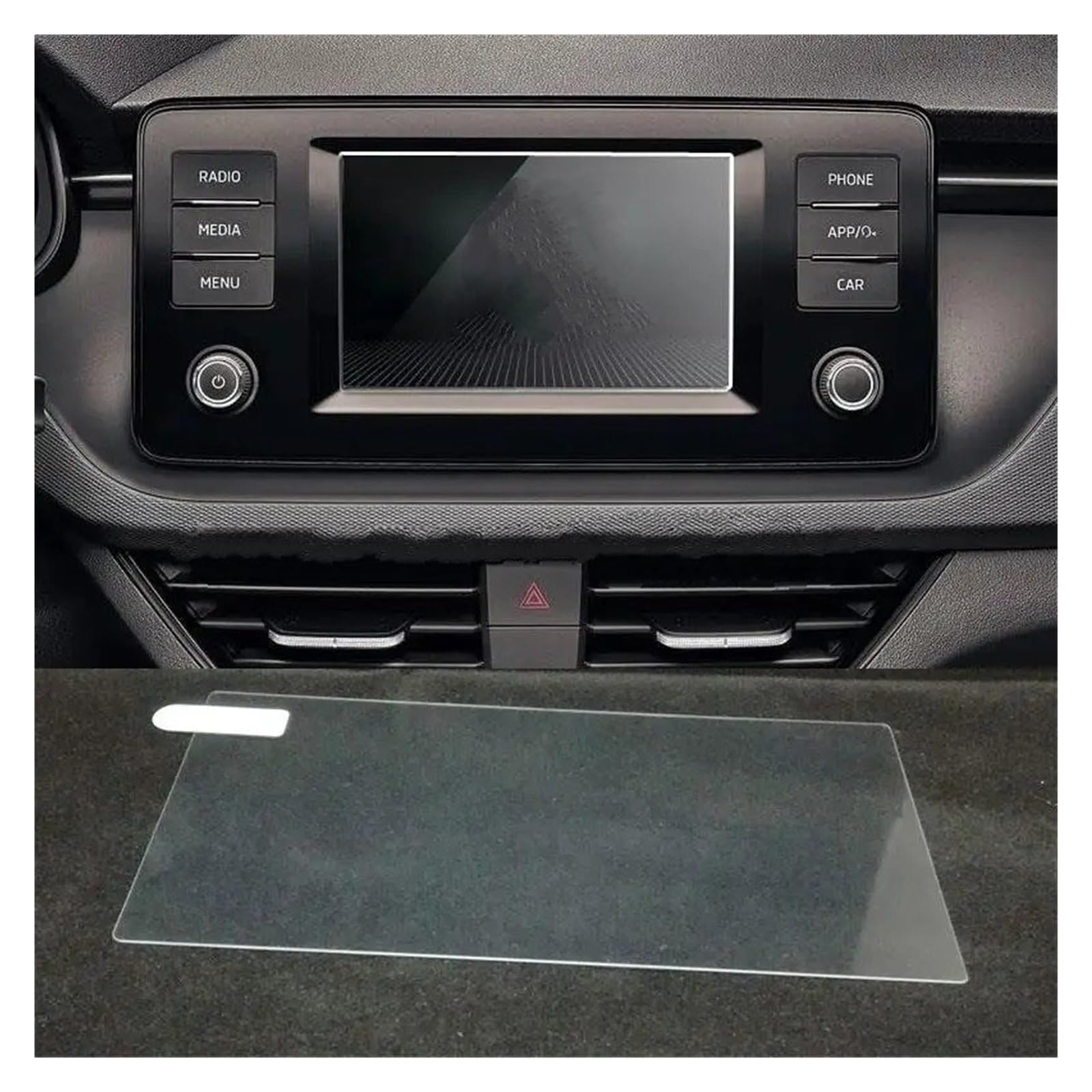 GPS Displayschutzfolie Gehärtetem Glas Screen Protector Für Skoda Für Swing 3 Für Schnelle 2021 6,5 Zoll Auto Navigation Display Auto Schützen Aufkleber Instrumententafel Schutzfolie von Lhdktee