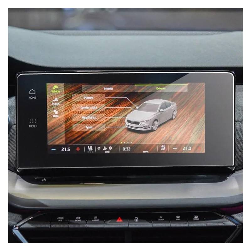 GPS Displayschutzfolie PET Screen Protector Für Skoda Für Octavia MK4 10 Zoll 2020 Auto Multimedia Radio Display Auto Innen Zubehör Instrumententafel Schutzfolie von Lhdktee