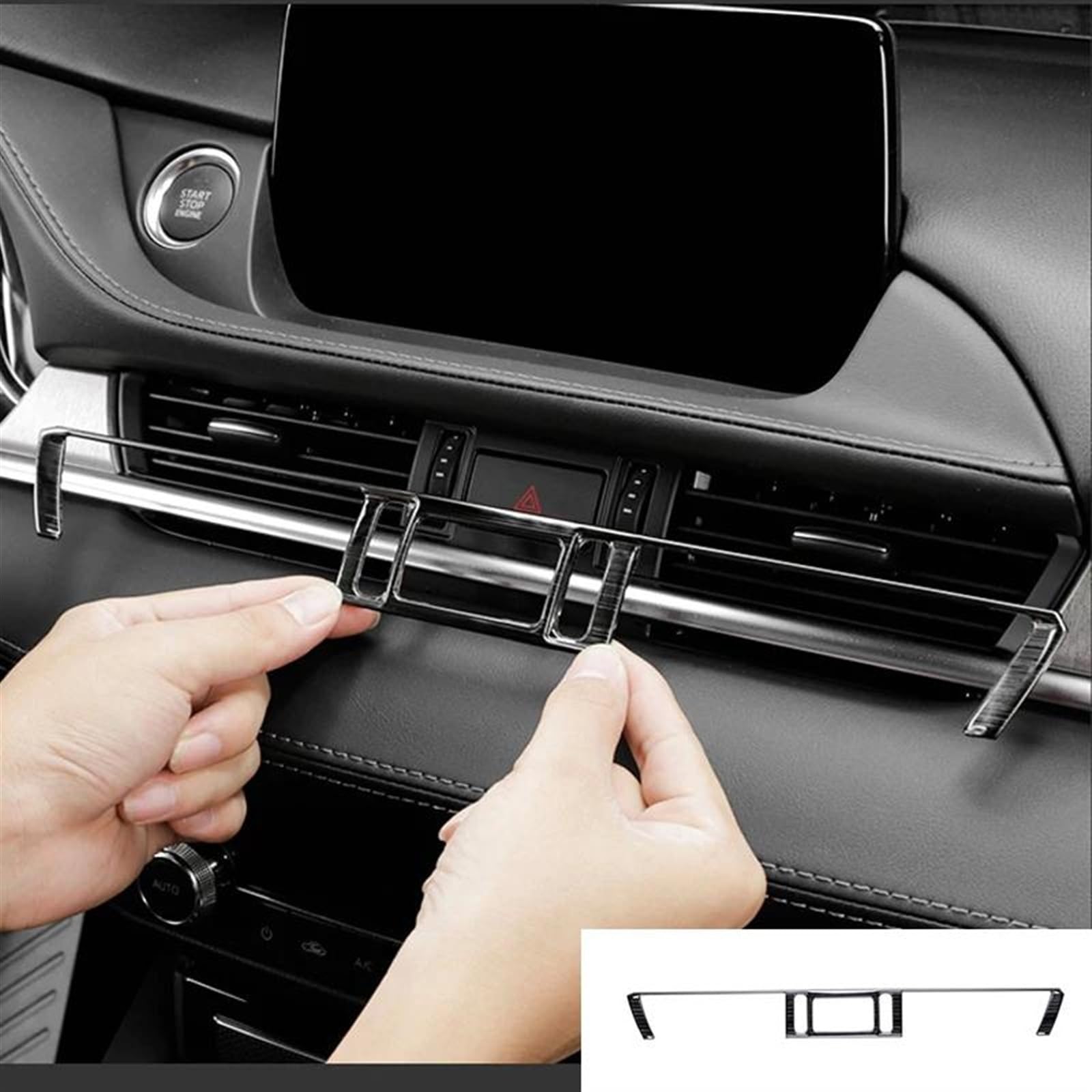 Schalttafelverkleidung Auto Dekoration Interior Center Konsole Wasser Tasse Panel Getriebe Rahmen Trim Abdeckung Für Mazda 6 2019 2020 2021 Autokonsolenverkleidung(4) von Lhdktee