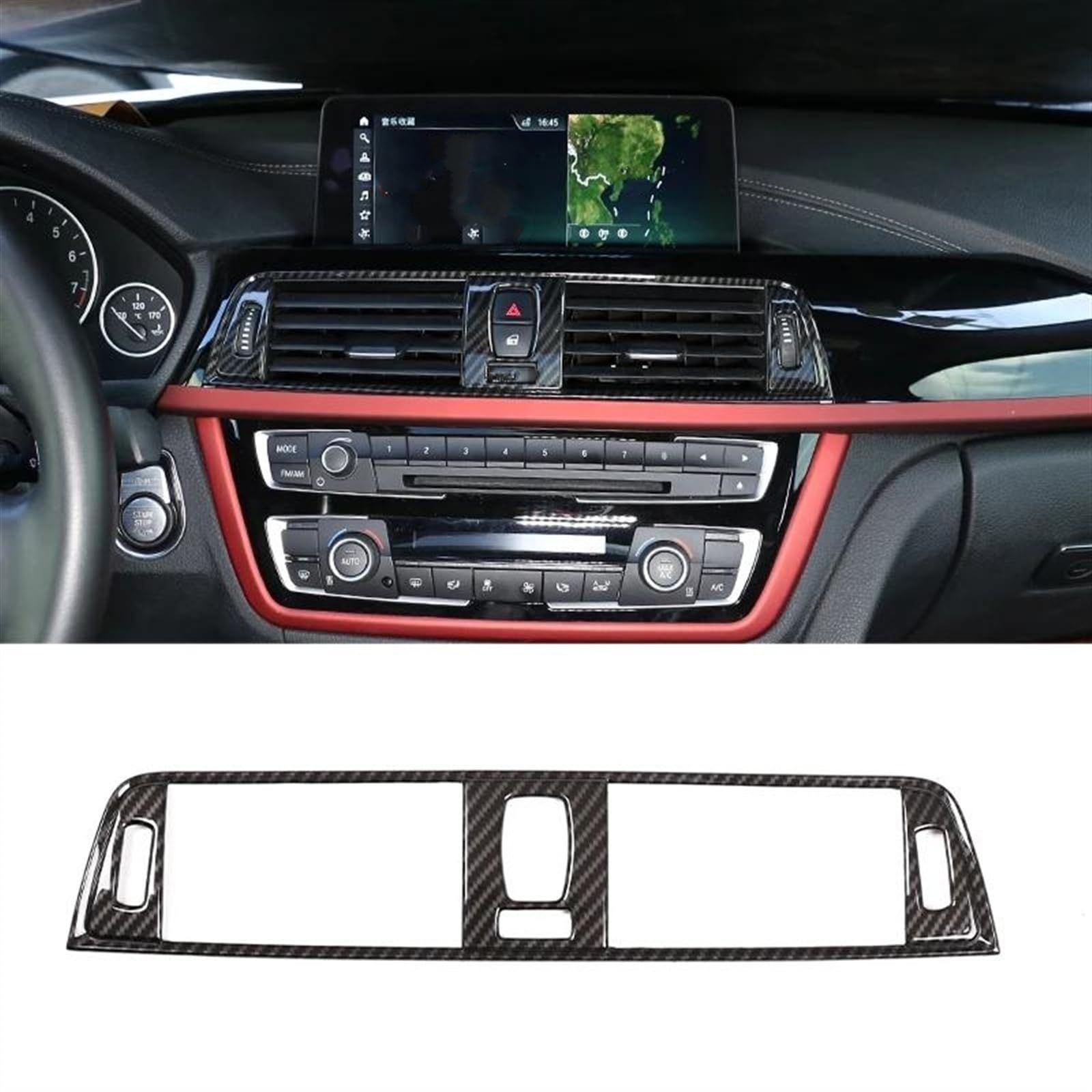 Schalttafelverkleidung Auto Innen Kit Dashboard Konsole Dekoration Abdeckung Trim Aufkleber Für 3 4er F30 F31 F32 F35 2013 2014 2015 2016 2017 2018 2019 Autokonsolenverkleidung(15) von Lhdktee