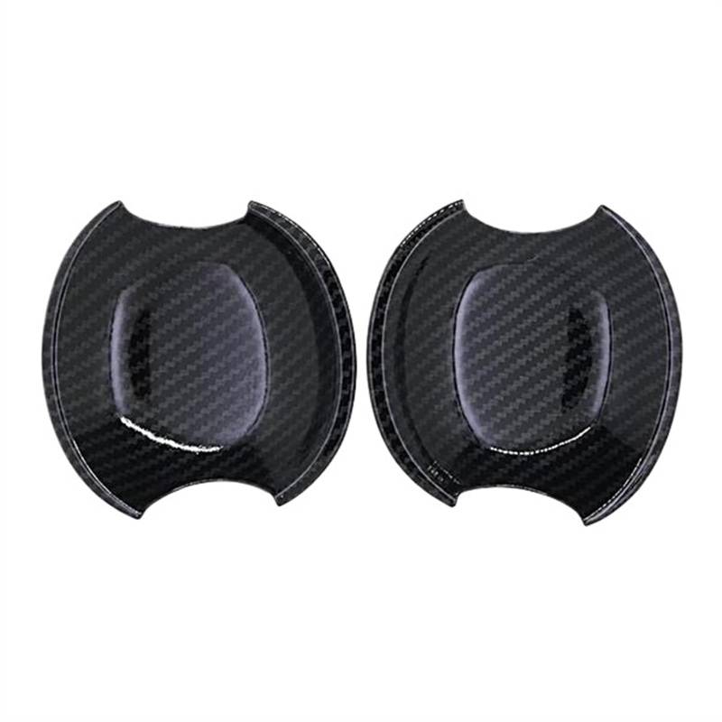 Schalttafelverkleidung Für Opel Für Astra H 2004 2005 2006 2007 2008 2009 Schwarz Carbon Faser Auto Innen Griff Chrom Seite Tür Abdeckung Trim Set Autokonsolenverkleidung(Bowl 2 Door Carbon Fiber) von Lhdktee