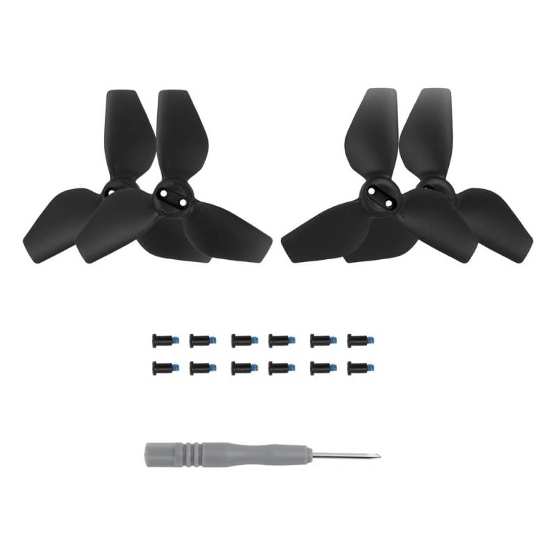 2 Paar Propeller-Ersatz für DJI NEO, geräuscharmer Propeller, bunte Ersatzblätter, Propeller, leichtes Flügel-NEO-Drohnenzubehör (schwarz) von LiLiTok