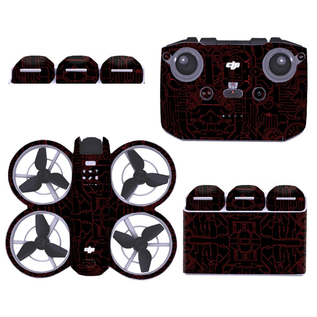 Dekorative Aufkleber Kit für DJI Neo, DIY Wasserdichte Aufkleber Skins Decal Schutzfolien für DJI Neo Drone und Fernbedienung Aufkleber, Battery Manager Aufkleber Neo Zubehör (10) von LiLiTok