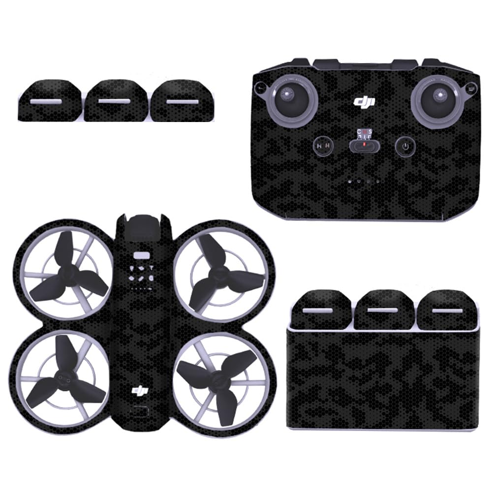 Dekorative Aufkleber Kit für DJI Neo, DIY Wasserdichte Aufkleber Skins Decal Schutzfolien für DJI Neo Drone und Fernbedienung Aufkleber, Battery Manager Aufkleber Neo Zubehör (12) von LiLiTok