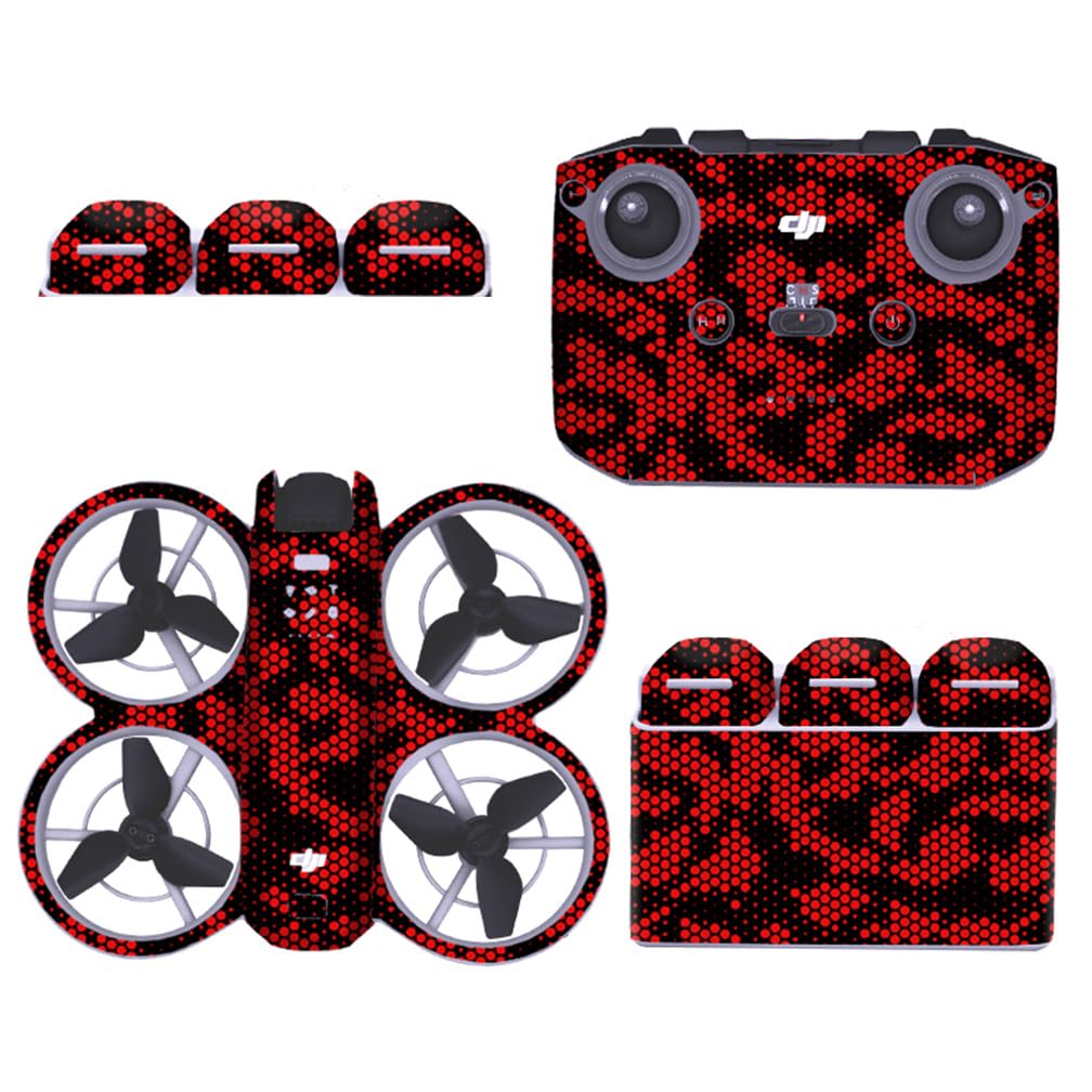 Dekorative Aufkleber Kit für DJI Neo, DIY Wasserdichte Aufkleber Skins Decal Schutzfolien für DJI Neo Drone und Fernbedienung Aufkleber, Battery Manager Aufkleber Neo Zubehör (13) von LiLiTok