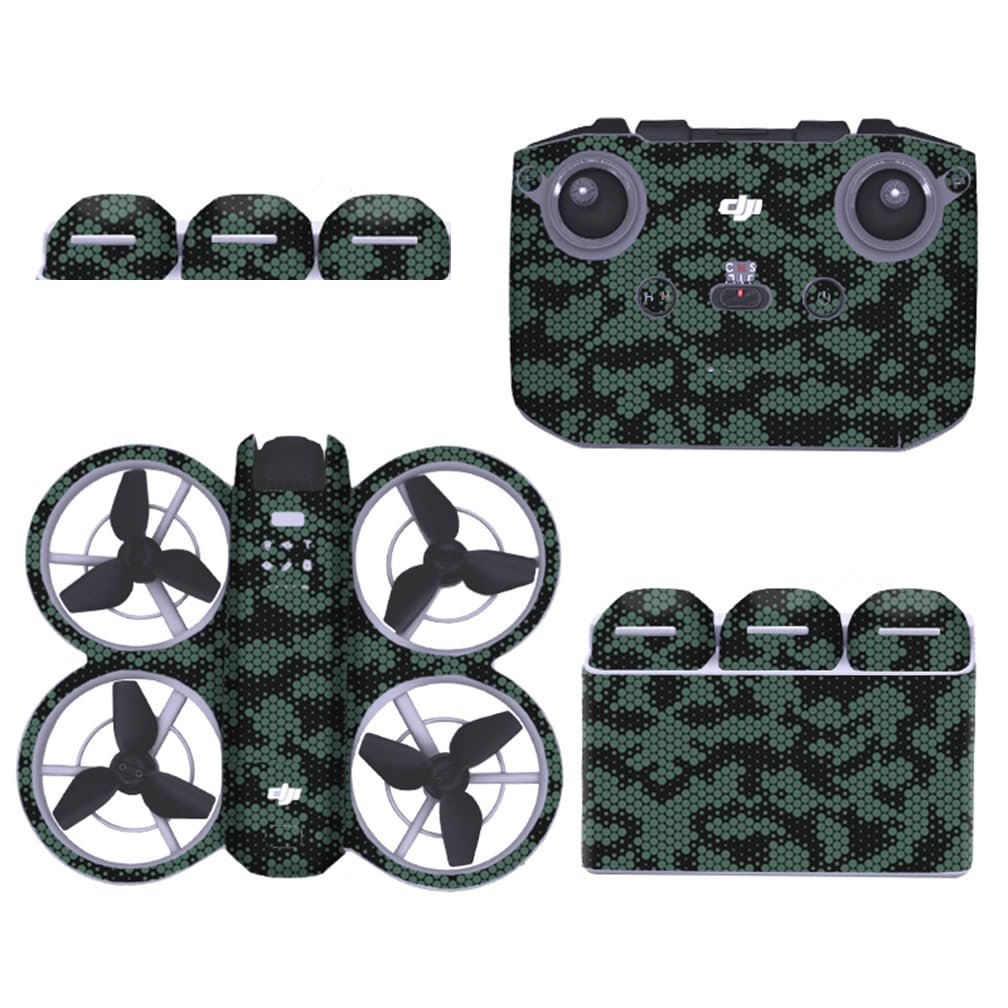 Dekorative Aufkleber Kit für DJI Neo, DIY Wasserdichte Aufkleber Skins Decal Schutzfolien für DJI Neo Drone und Fernbedienung Aufkleber, Battery Manager Aufkleber Neo Zubehör (15) von LiLiTok