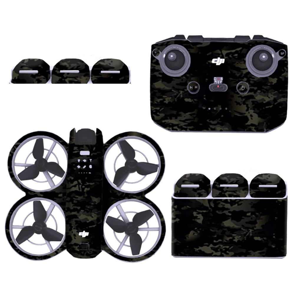 Dekorative Aufkleber Kit für DJI Neo, DIY Wasserdichte Aufkleber Skins Decal Schutzfolien für DJI Neo Drone und Fernbedienung Aufkleber, Battery Manager Aufkleber Neo Zubehör (2) von LiLiTok