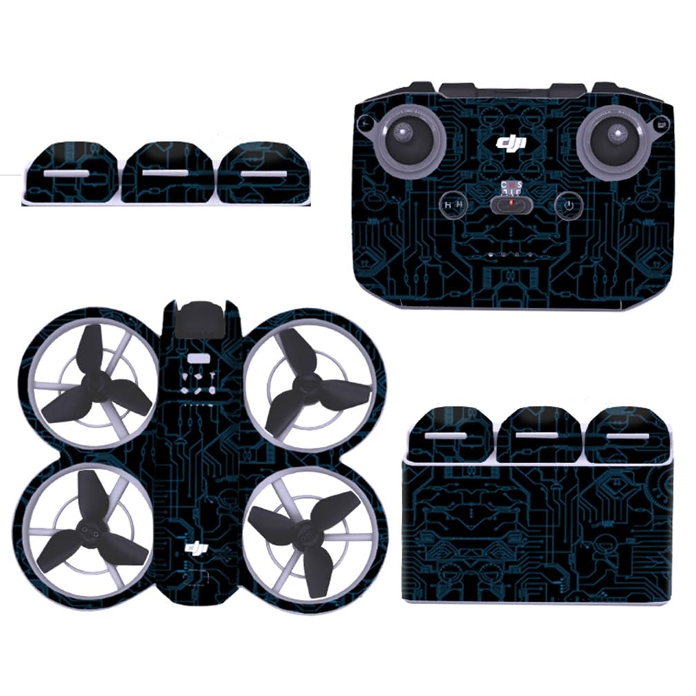 Dekorative Aufkleber Kit für DJI Neo, DIY Wasserdichte Aufkleber Skins Decal Schutzfolien für DJI Neo Drone und Fernbedienung Aufkleber, Battery Manager Aufkleber Neo Zubehör (9) von LiLiTok