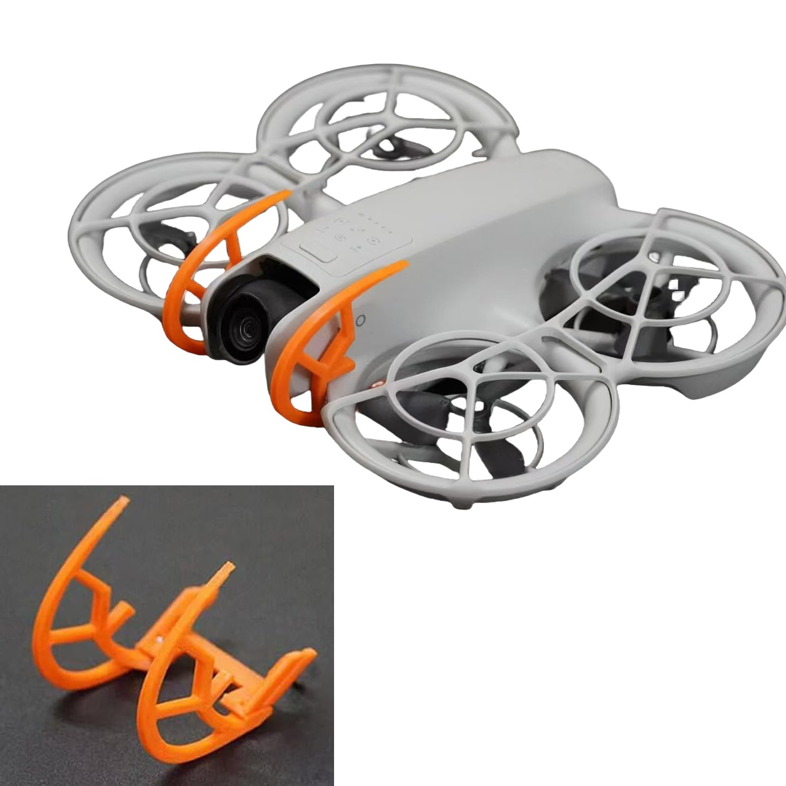 Gimbal Bumper Schutz für DJI Neo, Schnellspanner PTZ-Stoßfänger, Antikollisionsschutz Schutzleiste Bumper Guard für DJI Neo Fly Combo Drohne Zubehör (Orange) von LiLiTok