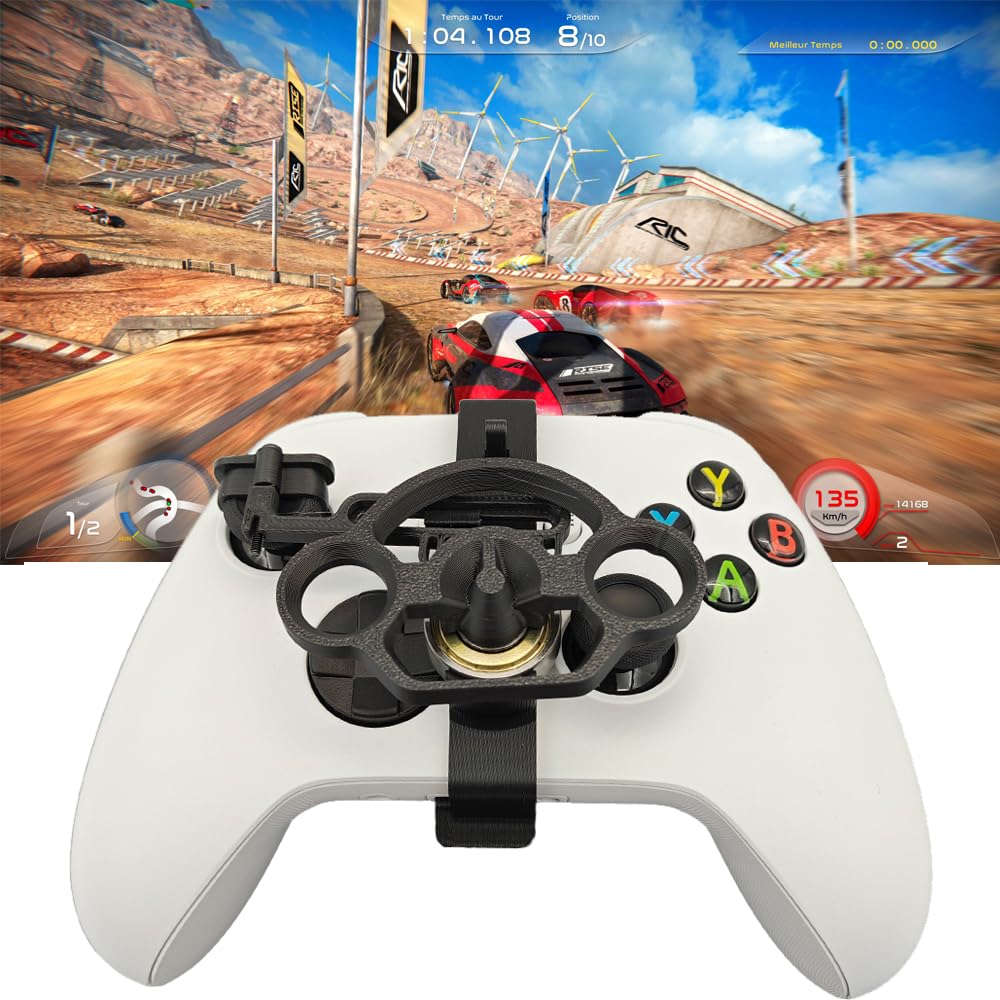 LiLiTok Mini-Lenkrad für Xbox Serie X/S Controller, 3D Druck Racing Wheel Mini Lenkrad Ersatz für Xbox Serie X/S Racing Games von LiLiTok