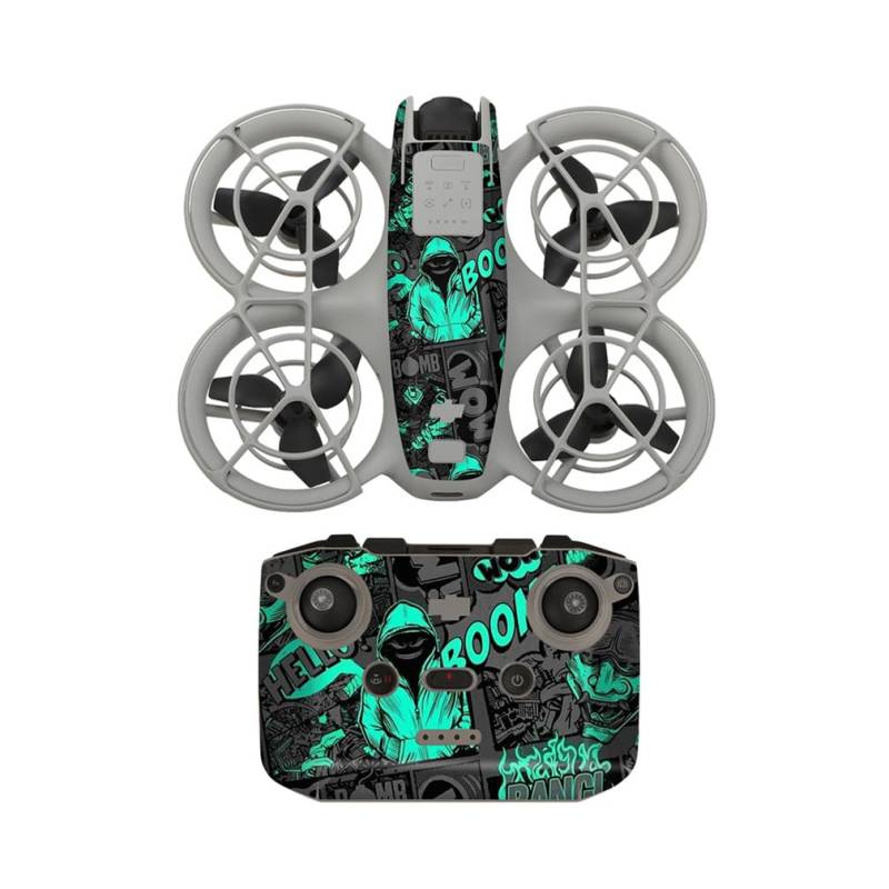 LiLiTok PVC Aufkleber-Set für DJI Neo, Wasserdichter Skin-Aufkleber für DJI Neo Drohne und Controller Aufkleber, Anti-Kratz-Schutzfolie für DJI Neo Zubehör (1) von LiLiTok