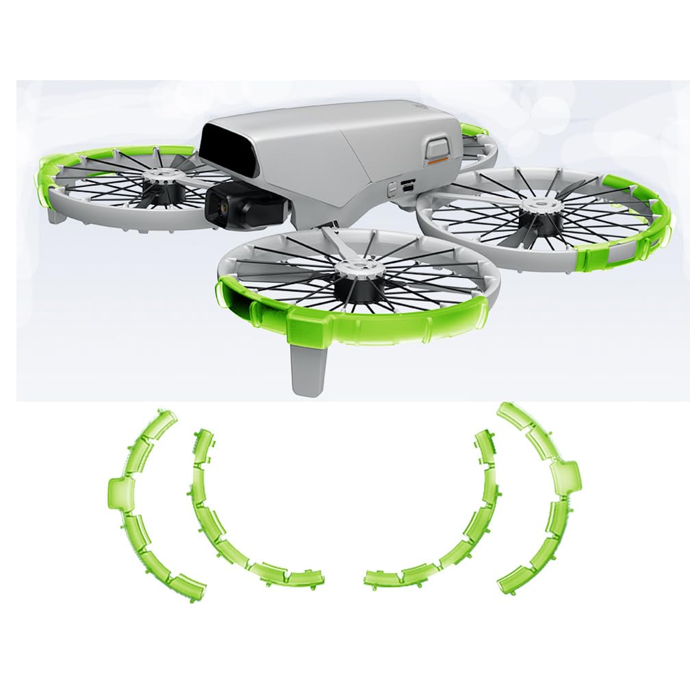 LiLiTok für DJI Flip Propellerschutz, Prop Bumper Anti-Collision Stoßstange Schutzhülle Ring für DJI Flip Zubehör (Grün) von LiLiTok