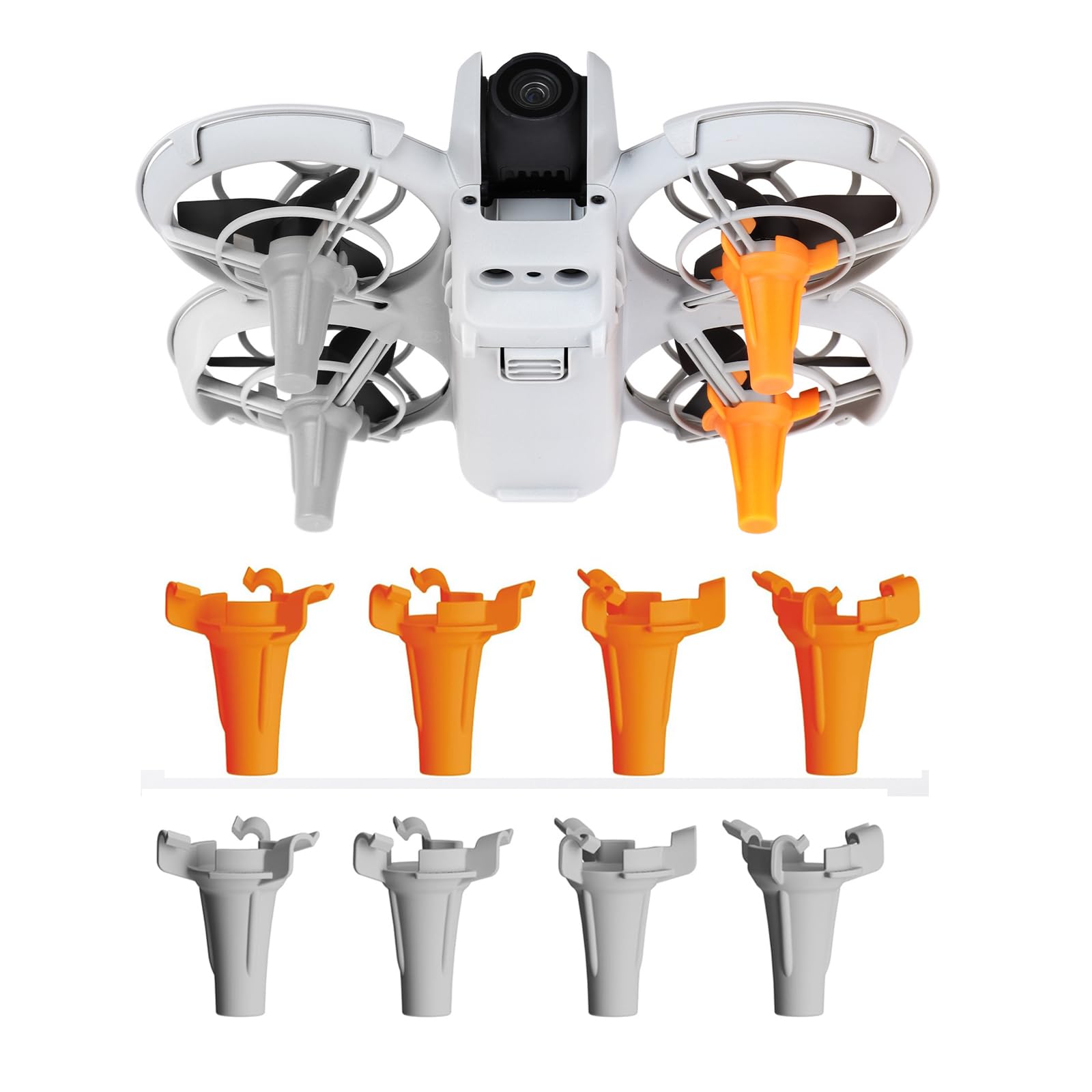 NEO Landefüße – Erweiterte Fahrwerk Landegestell Landing Gear Für DJI NEO Fly More Combo Zubehör (Orange 4 Stk. + Grau 4 Stk.) von LiLiTok