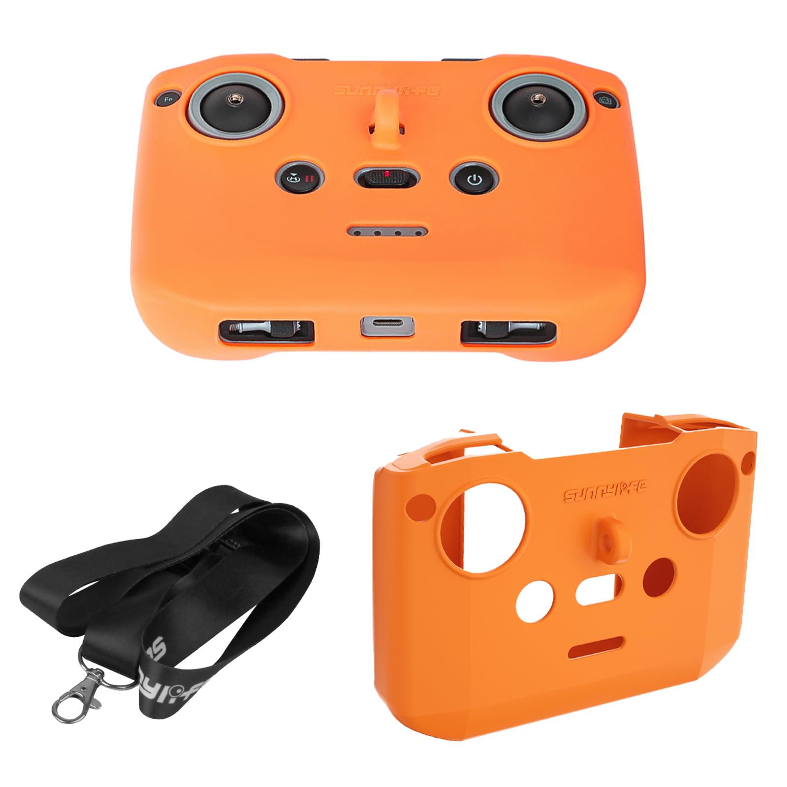 Neo Remote Control Silikonhülle für DJI NEO/Mini 4 Pro Fernsteuerung Schutzhülle RC-N3/2/1 Remote Case Schutzhülle mit Layard Zubehör (Orange) von LiLiTok