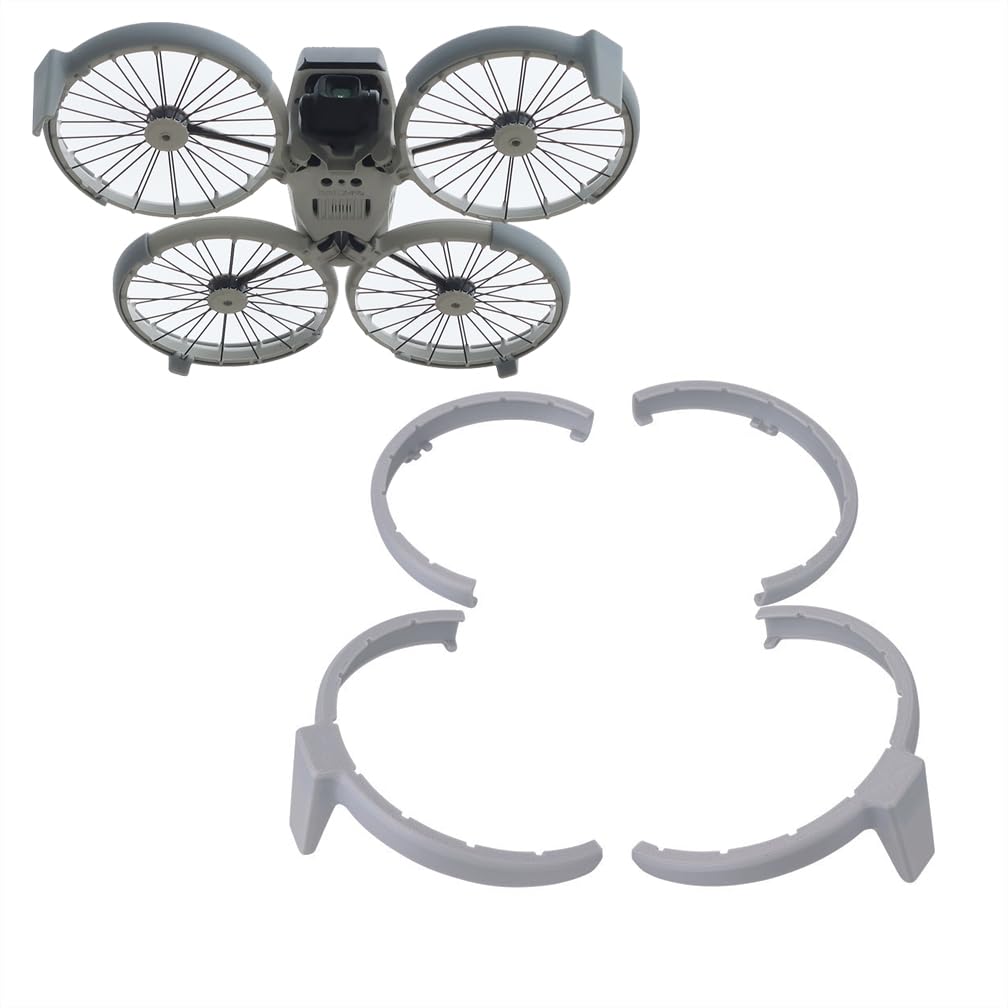 Propellerschutz für DJI FLIP Drohne, Stoßstangenschutz mit Landefüßen Erhöhtem Standfuß All-in-One Schutz vor Stürzen und Kratzern für DJI Flip Fly Combo Zubehör (Grau) von LiLiTok