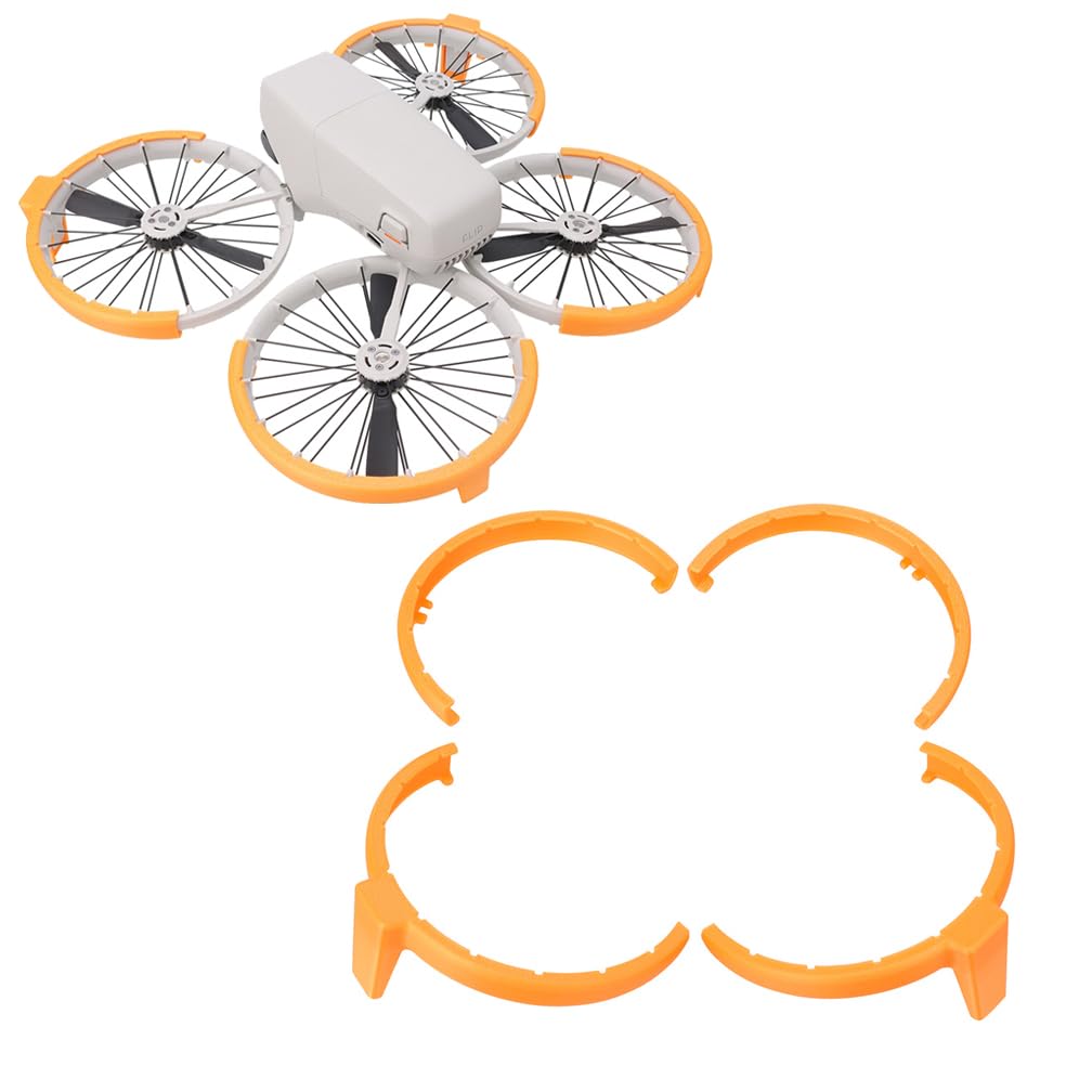 Propellerschutz für DJI FLIP Drohne, Stoßstangenschutz mit Landefüßen Erhöhtem Standfuß All-in-One Schutz vor Stürzen und Kratzern für DJI Flip Fly Combo Zubehör (Orange) von LiLiTok