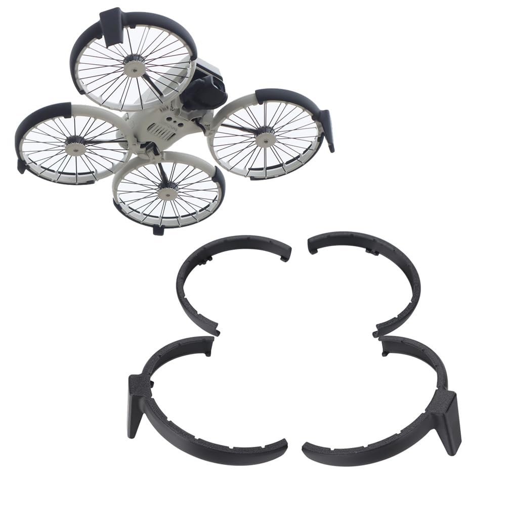 Propellerschutz für DJI FLIP Drohne, Stoßstangenschutz mit Landefüßen Erhöhtem Standfuß All-in-One Schutz vor Stürzen und Kratzern für DJI Flip Fly Combo Zubehör (Schwarz) von LiLiTok