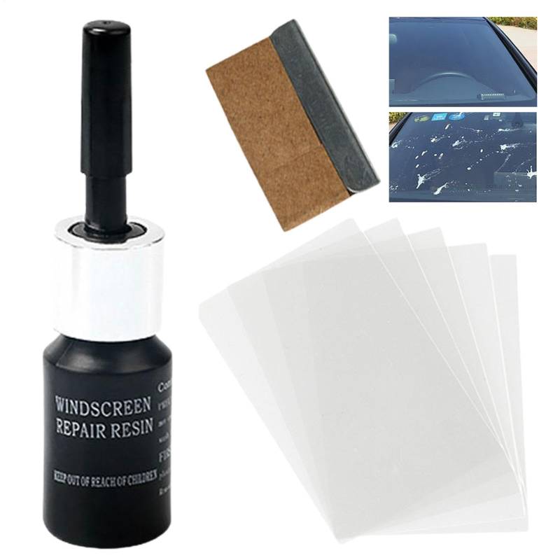 Liakyunf Windschutzscheibe Reparaturset, Auto Glas Reparatur Set Windschutzscheibe Riss Fix, Glasreparaturflüssigkeit Auto, Reparatur Langer Rissen, Löchern, Rissen von Liakyunf